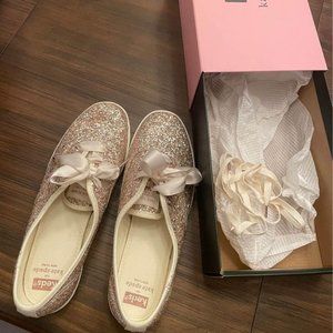 Champion Kate Spade Glitter Rose Gold Keds Size 8.5